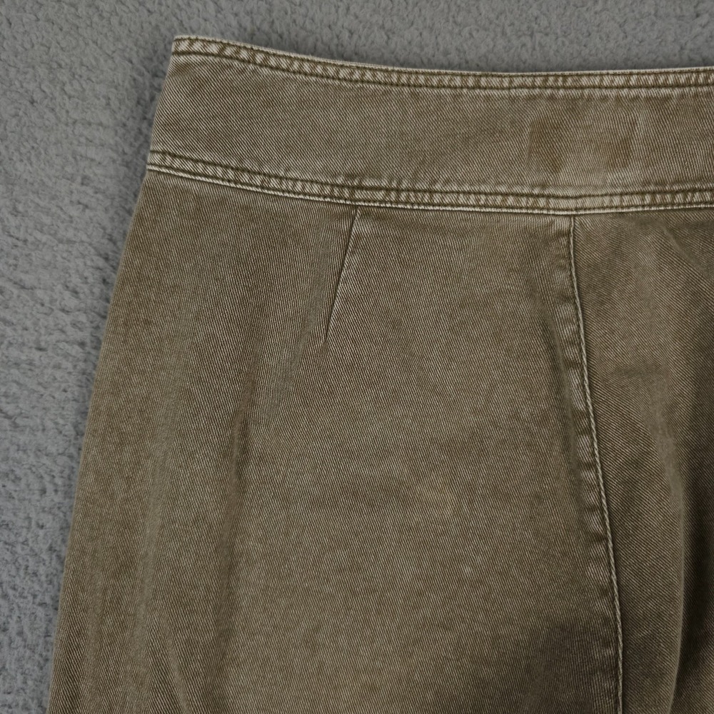 Vintage Chicos Design Jeans Women 1 US 8 Washed Green Patch Pocket Cotton HEMMED - Picture 11 of 11